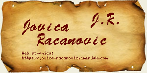 Jovica Račanović vizit kartica